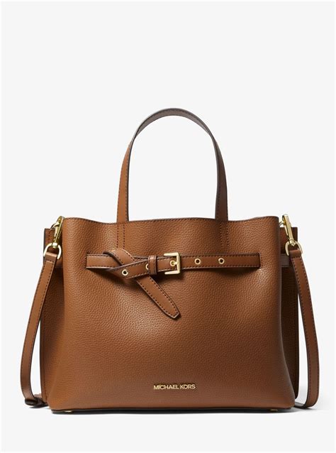 michael kors emilia tasche|Emilia Large Pebbled Leather Satchel .